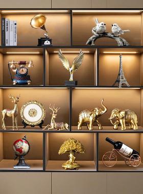 欧式复古小摆件创意家居客厅轻奢酒柜装饰品玄关办公室摆设工艺品