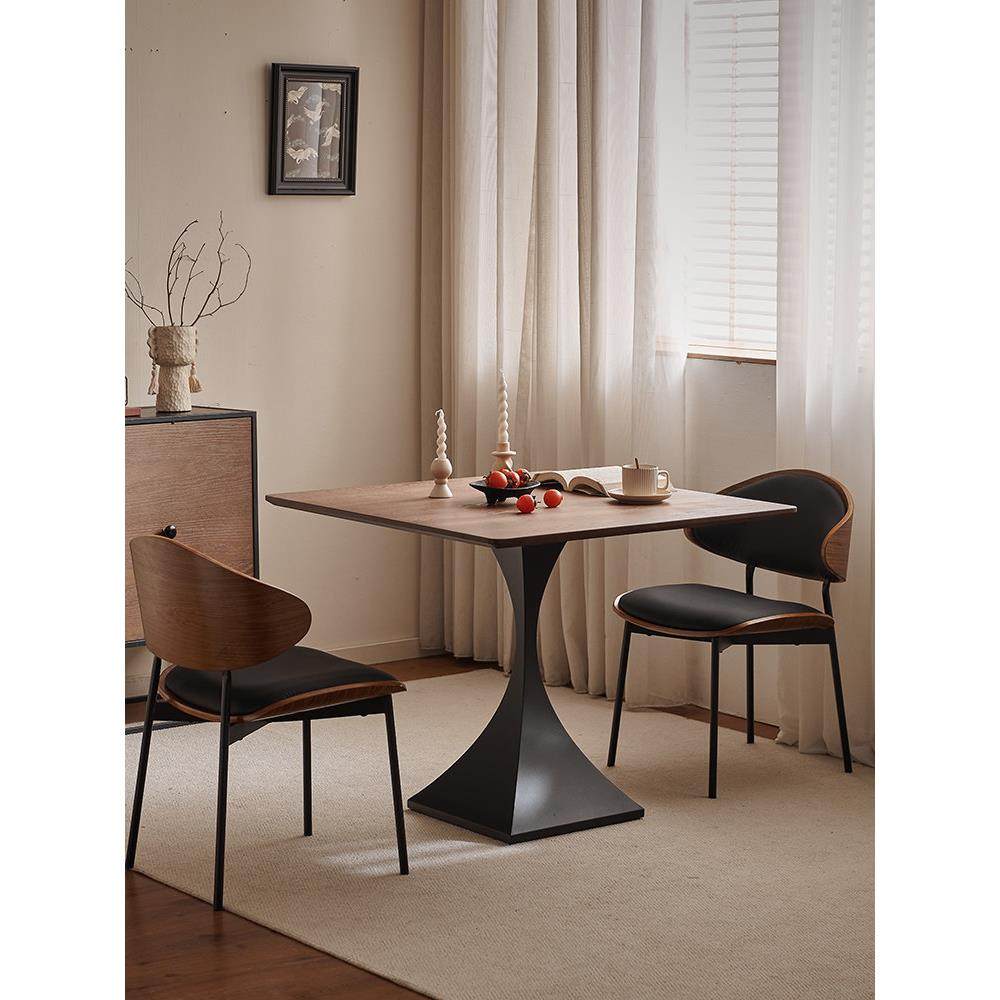 实木洽谈桌方形咖啡馆桌子谈判桌餐厅方桌商用酒店接待桌休闲桌椅