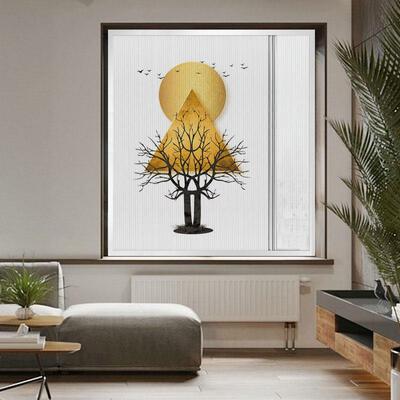 恒基简约北欧推拉日夜帘蜂巢百叶帘全遮光两用帘隔热保温帘免打孔