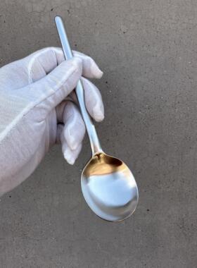 【100年经典】sola 304不锈钢圆头勺哑光质感餐勺喝汤勺子吃饭勺