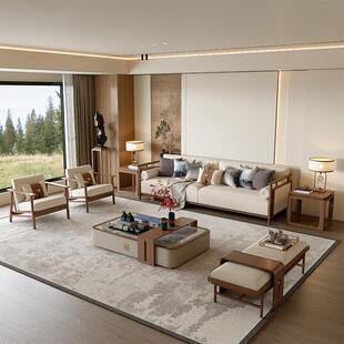 宋式美学家俱新中式实木沙发组合家用客厅高端大小户型乌金黑胡桃