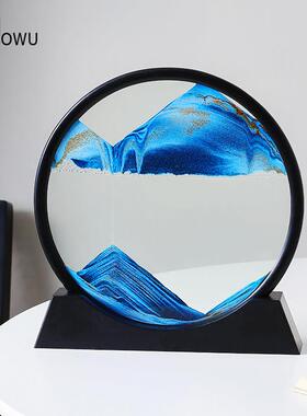 沙漏艺术流沙画摆件创意解压办公桌面客厅卧室家居装饰品生日礼物
