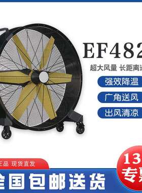 雷豹工业大风扇EF4822D600W大功率6片120cm扇叶450rpm转速