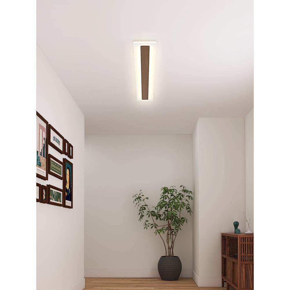创意木纹走廊过道灯led吸顶灯现代简约个性长条入户玄关阳台灯具