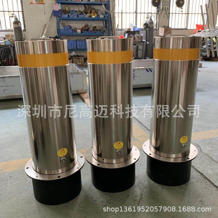 深圳尼高迈供应不锈钢浅埋式移动路桩304不锈钢成品液压升降柱子