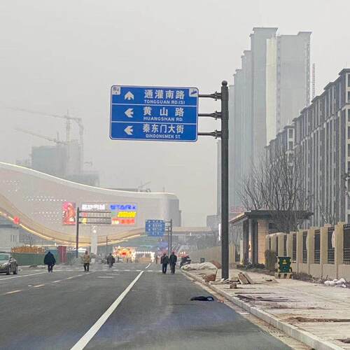 制作交通标志牌高速公路交通指示牌单悬臂道路交通标志杆