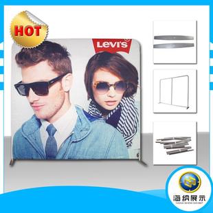 快ali 6422幕秀工厂折叠广告活动背景架板会议签展到墙广快布拉网