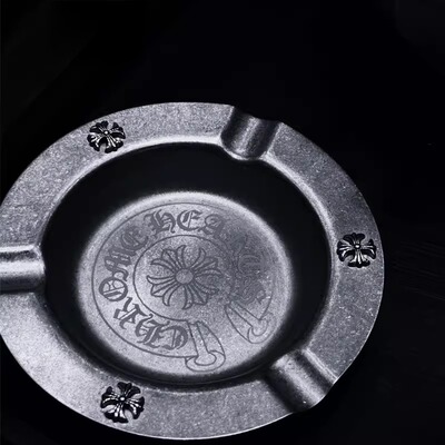 烟灰缸十字创意个性不锈钢复古潮流男奢做旧银色女生金属摆件礼品