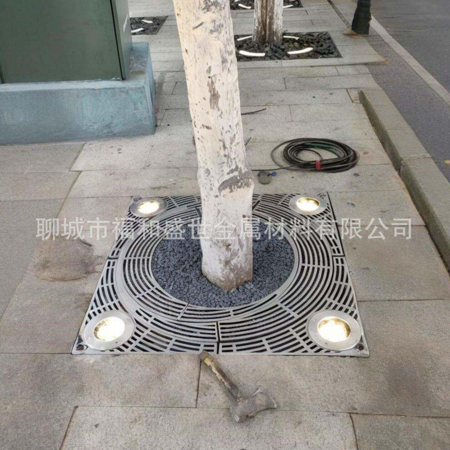 不锈钢树篦子 钢板切割树穴格栅 树池街道树池格栅市政美化树围子图片