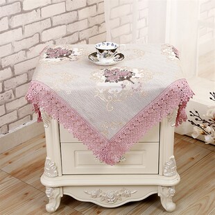 布艺床头柜盖布盖巾多用巾小桌布冰箱盖布微波炉罩床头柜罩小方巾