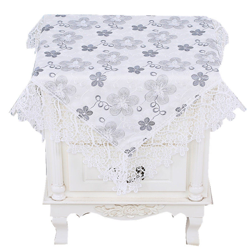 桌布茶几盖布冰箱空调盖布洗衣机电视床头柜罩蕾丝盖巾防尘罩套