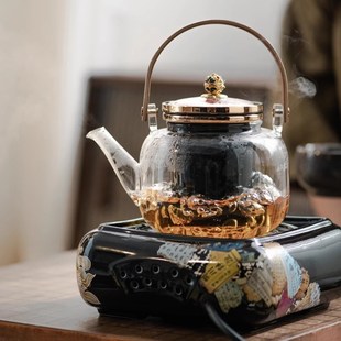 全自动电陶炉耐高温陶瓷玻璃壶煮茶器普洱茶煮茶炉家用复古烧茶炉