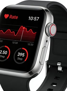 Arvin智能手表男女5G心率监测防水运动表全兼容Wi-Fi连接