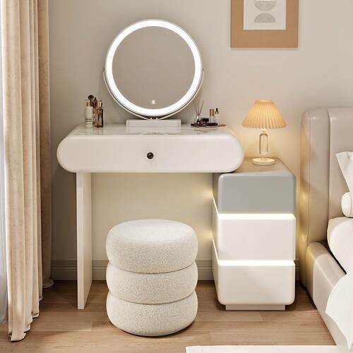 新款梳妆台小奶油风现简约卧代室网红出租屋户VUY妆家用化桌轻奢