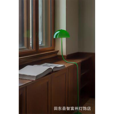 复古书绿色豆饰芽落地中古卧室台落地灯灯创意房客灯厅沙发墙角氛