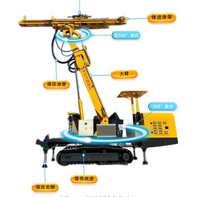 带式隧道锚车管棚支台护CMJ钻孔机8米钻机履可按需生杆产凿岩机