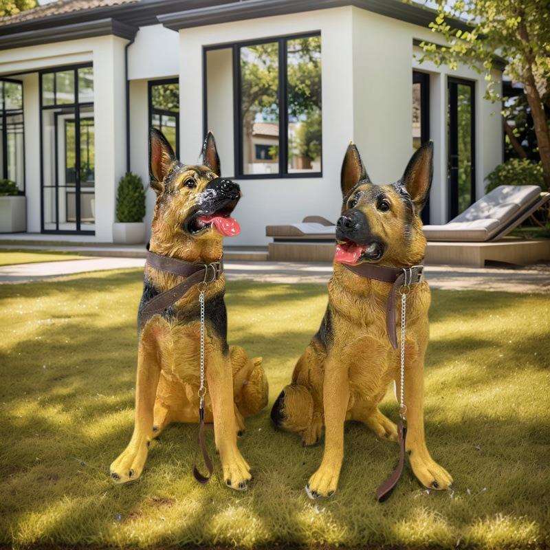 花庭院现代客饰厅园家居树物脂动模型装仿真大狼狗拉布拉多犬g001