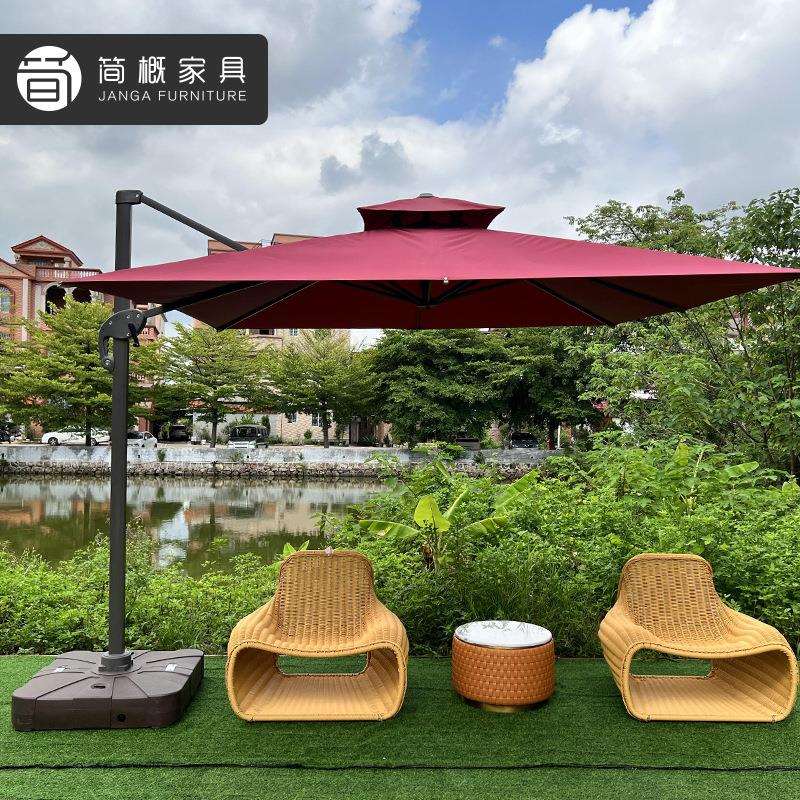 22-8-17-户外家具庭院客厅民宿度假懒人发沙藤室椅外阳台三件套茶