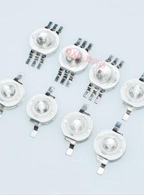 1W/W大片功率ed灯珠光RGBl红黄光蓝光绿光黄光贴流明高亮GZB灯珠