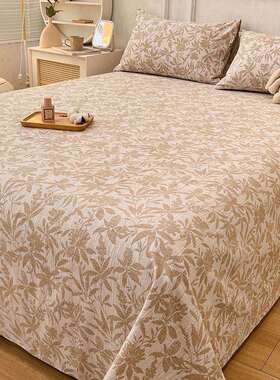 毛A类复古加厚磨纯棉床单件CST00全棉被单1双人床盖床笠枕套单三