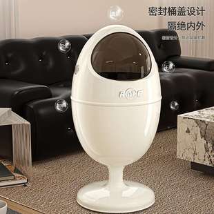 意筒造型垃圾桶高颜值家425创用件收纳带滑轮可移动高款摆复古垃