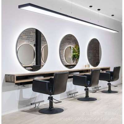 理发店镜台发廊专网红用带灯镜款潮染单面壁挂式208烫镜