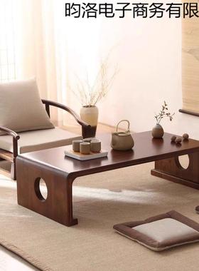 飘窗桌子实木小桌桌子榻米桌榻炕茶几三件套小80076矮茶桌书桌窗