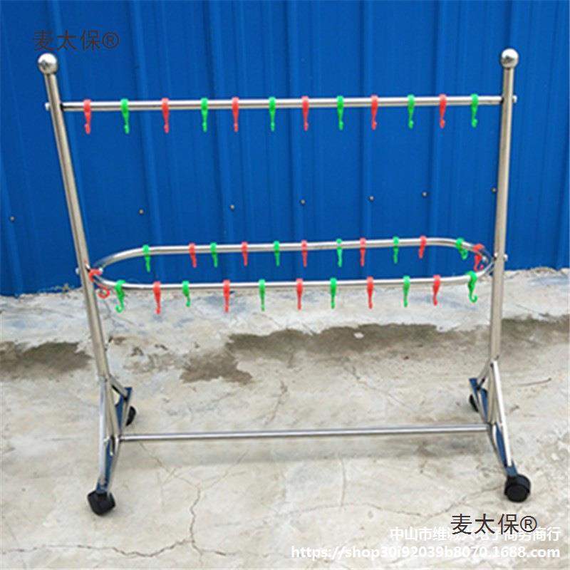 不锈钢太保儿童收纳架二层方形毛巾麦三层不锈钢幼儿园毛巾架圆形