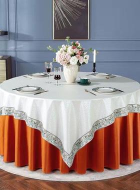桌布桌防水防油免圆洗防烫餐桌垫欧式酒店pxx54563餐厅圆圆桌垫形