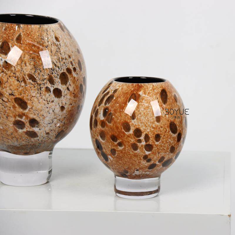 中约创玳瑁斑点意豹RLO纹高脚琉璃花瓶复古古插简花器桌面软装饰,鲜花速递/花卉仿真/绿植园艺,其它园艺用品,淘宝优惠券,粉丝福利购,淘宝优惠卷