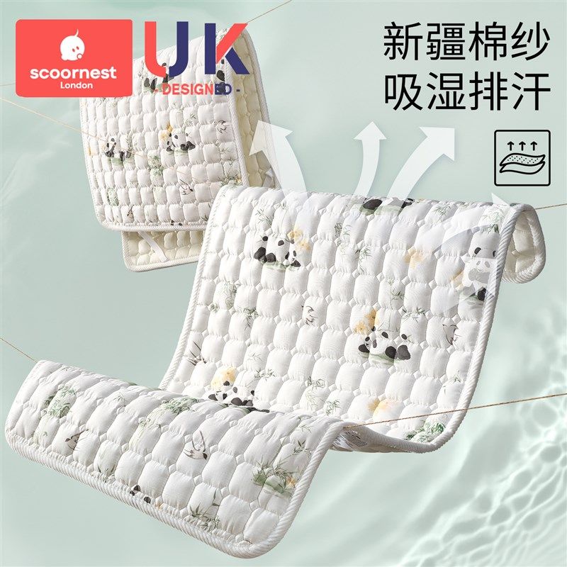 婴儿床垫双层纱软垫褥q子全棉宝宝幼儿园A类纯棉小垫子儿童拼接床