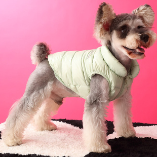 宠物羽绒服小狗狗雪纳瑞泰迪衣服猫咪秋冬季 马尔济U斯比熊羽绒马