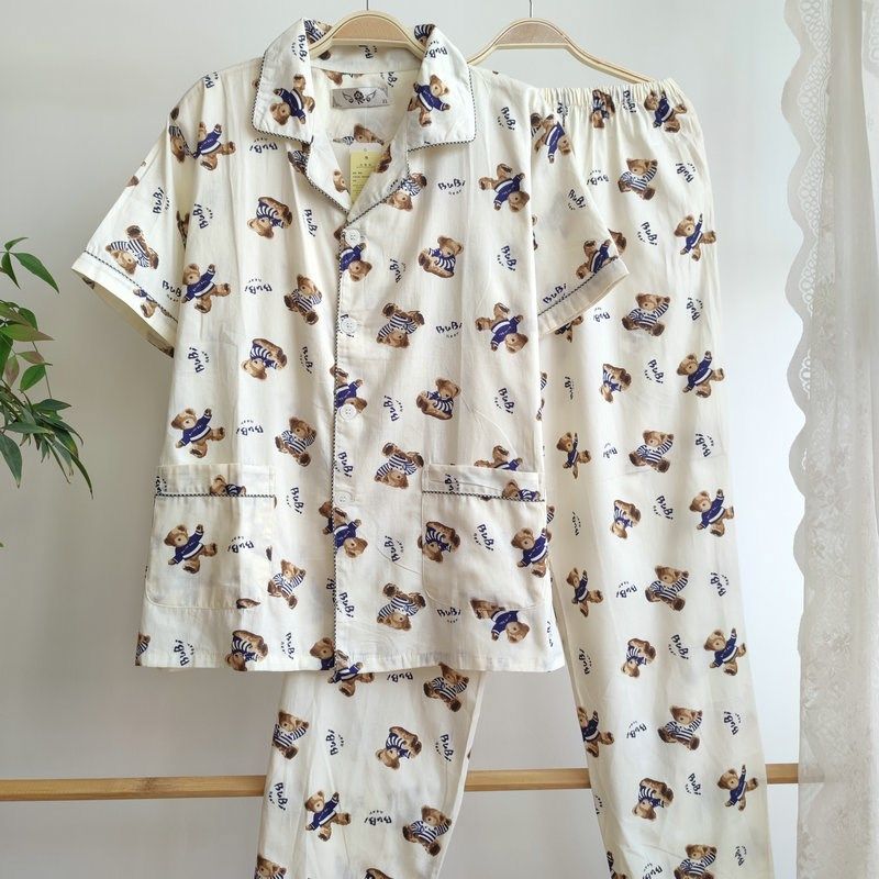 春夏男士纯棉布睡衣宽松大码短袖长D裤全棉格子梭织斜纹棉布家居,女士内衣/男士内衣/家居服,睡衣/家居服套装,淘宝优惠券,粉丝福利购,淘宝优惠卷