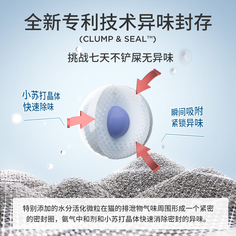 【黑盒蓝b标14磅】艾禾美猫砂去味除臭无尘矿石膨润土铁锤猫砂