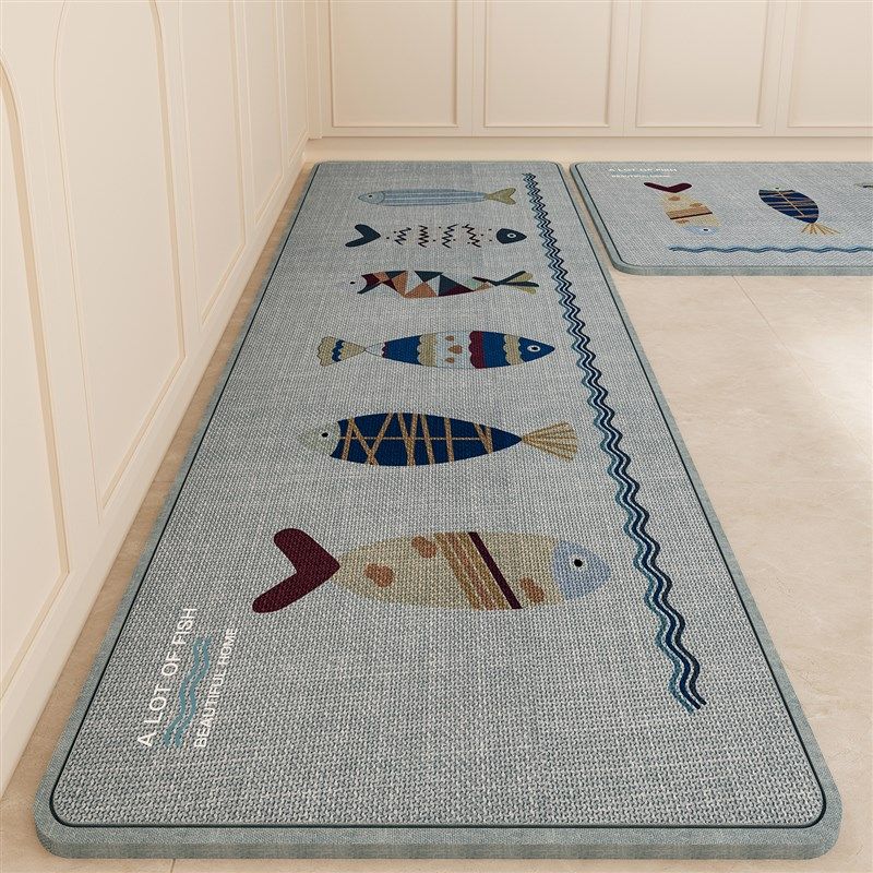 亚麻编织厨房专用l地垫吸水防滑耐脏家用长条吸油地毯可擦易打理,居家布艺,厨房地垫,淘宝优惠券,粉丝福利购,淘宝优惠卷