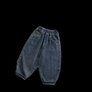 2024春装 男女童洋气百搭裤 新品 休闲春秋款 中小童韩版 儿童牛仔a裤