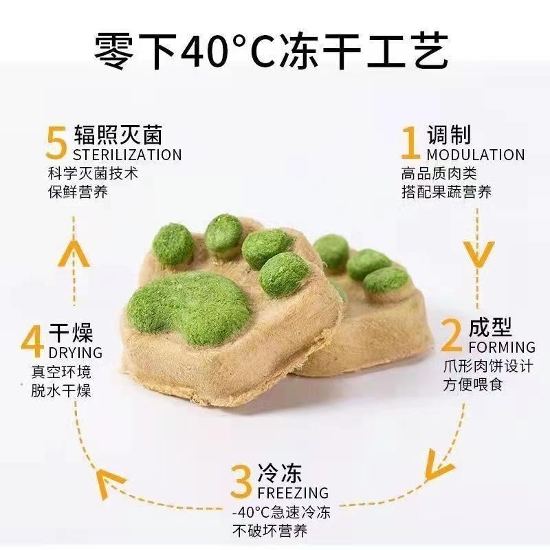 猫零食大块冻干生骨肉饼猫爪猫草鸡胸肉磨牙营养增U肥狗狗猫咪零