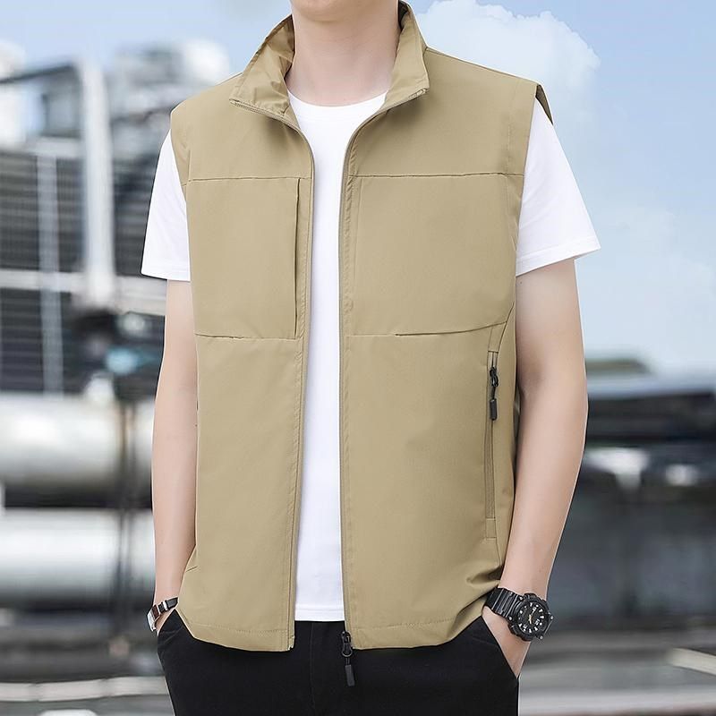 户外休闲马甲男春夏薄款多口袋背心中年爸爸户外马V夹休闲外套坎,男装,常规马甲,淘宝优惠券,粉丝福利购,淘宝优惠卷