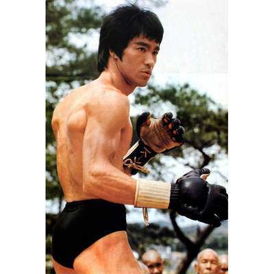 李小龙海报单幅电视肌肉男健身武术功H夫房间宿舍墙贴画青年画简