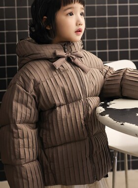 女童羽绒服加厚款2025冬季新款儿童羽D绒服短款90绒童装外套C4159