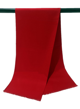 短窄小围巾灰色黑色大红色纯色冬C季男女通用亲子棉质薄围脖长方