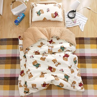 婴儿被套纯棉新生儿安o抚豆豆毯幼儿园被罩宝宝儿童可拆洗被子定