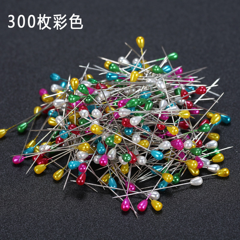 500枚a裁床大号彩色小号图钉珍珠珠针大头针服装内牙定位针固定针