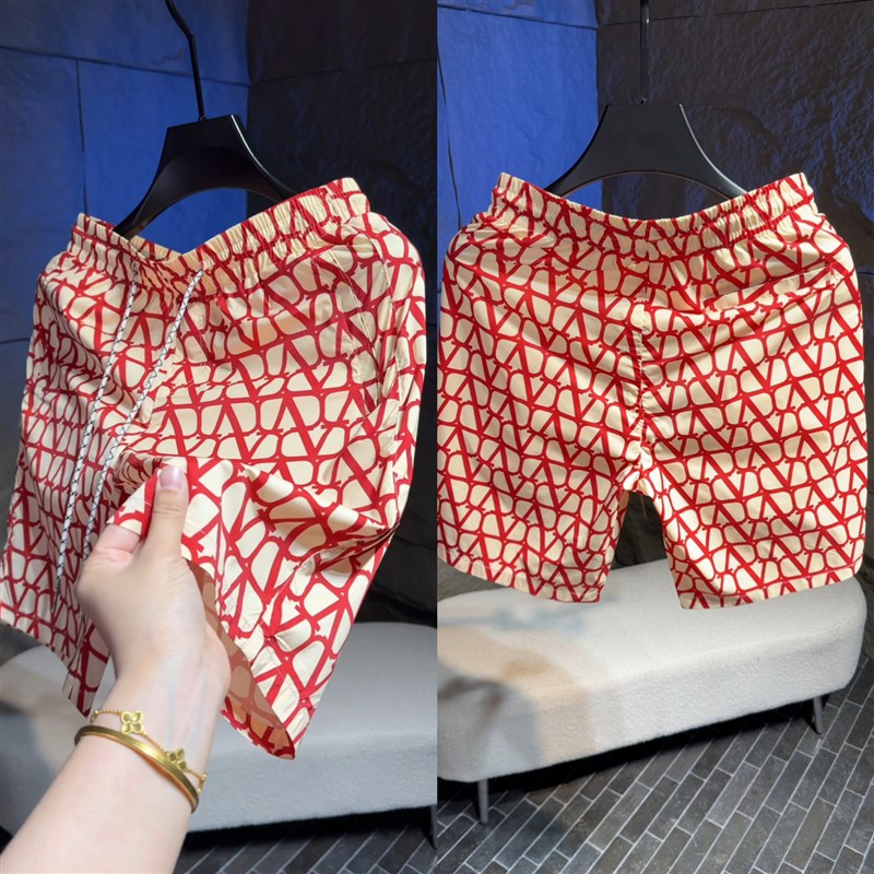 【印花短裤】g夏季新款时尚个性潮流五分裤男女款沙滩裤透气舒适