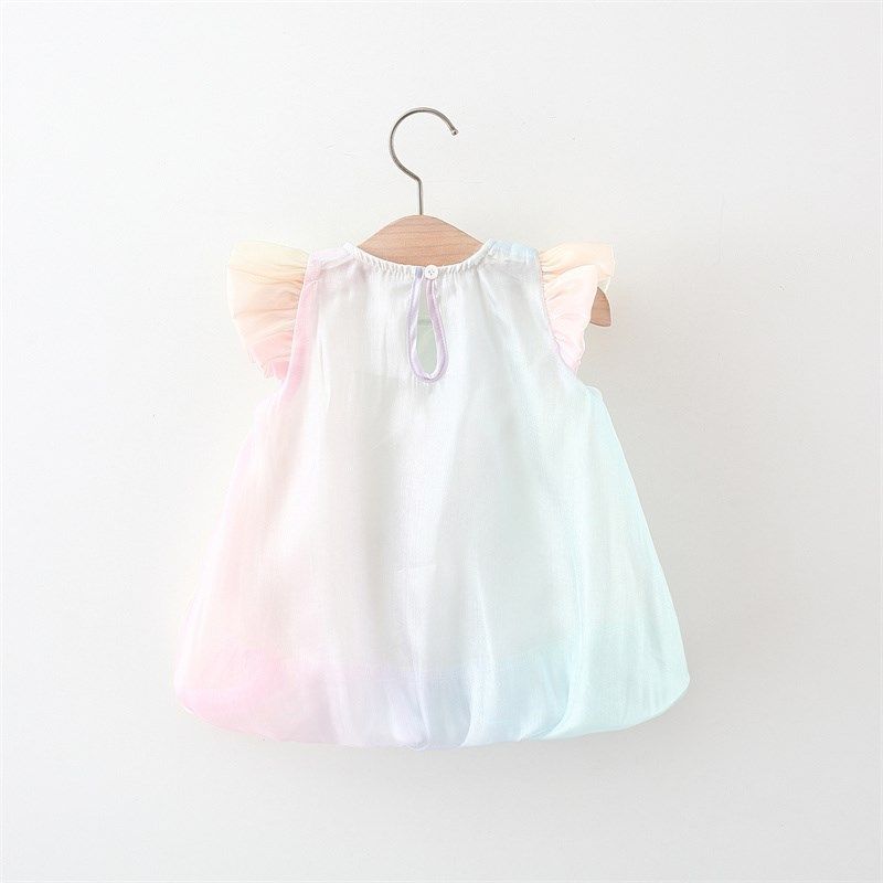 婴儿背心连衣裙夏装新款儿v童公主裙子小女孩吊带蓬蓬纱裙夏季童