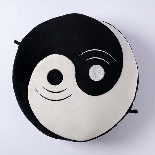 古太极紫薇讳 阴阳鱼抱枕被 双面棉花绒 车载靠枕午睡毯 太极抱枕