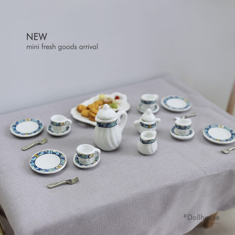52DOLLHOUSE微缩食玩场景模型娃娃屋配件 迷你陶瓷茶具茶杯SC