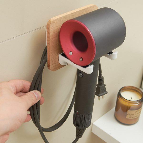 免打孔吹风机架卫生间置物架浴室墙上壁挂式原实木简约轻奢奶油风,家庭/个人清洁工具,吹风机置物架,淘宝优惠券,粉丝福利购,淘宝优惠卷