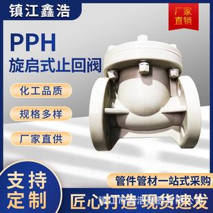 厂家供应PPH止回阀DN25-300PPH承插式法兰塑料旋启式止回阀