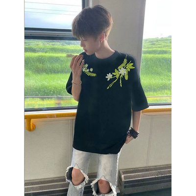 短袖男设计感小众夏半袖上衣